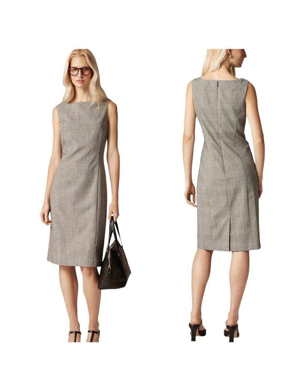 J. Crew Gray Sleeveless Sheath Dress